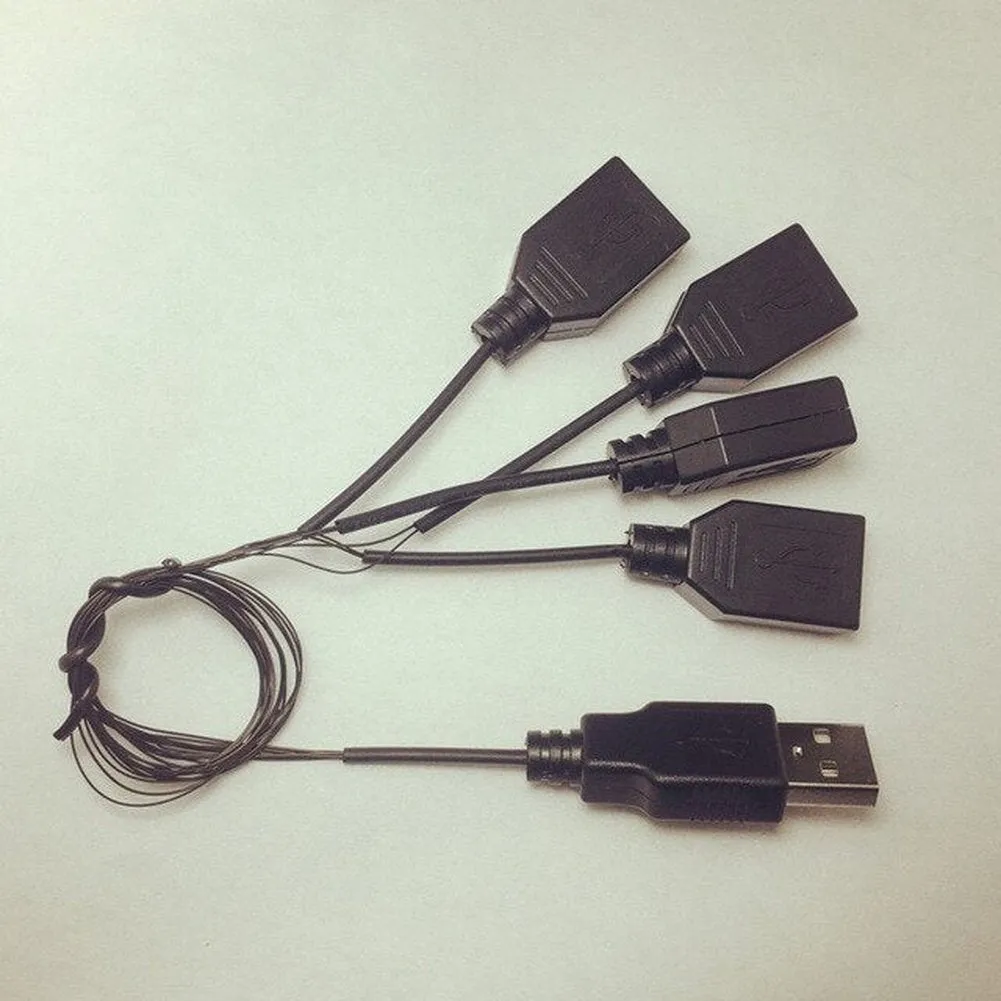 MOC  Compatible  LED Lighting Set DIY toys USB Adapter Cable 1 Male To 8/4 Female Outlets For Light Up The