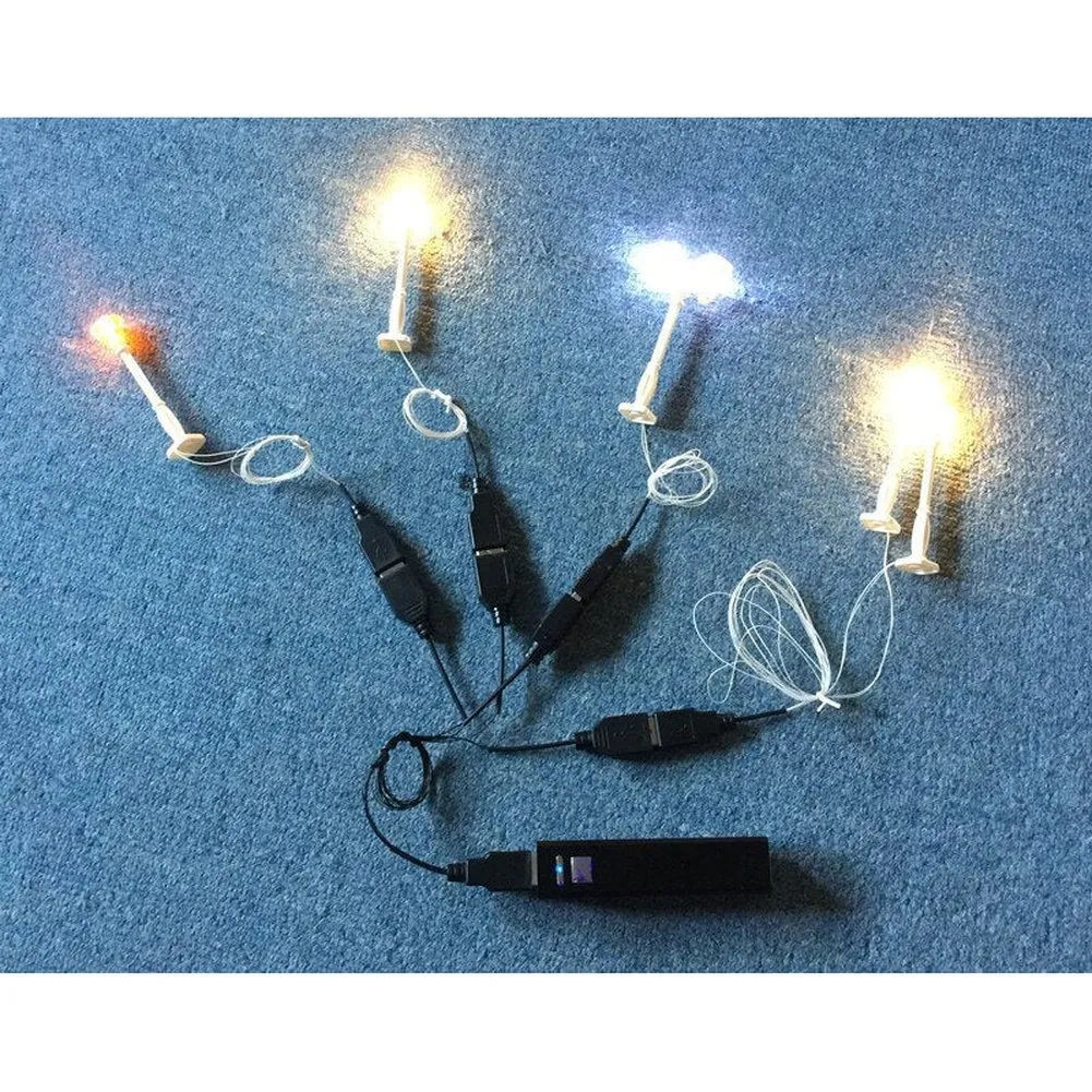 MOC  Compatible  LED Lighting Set DIY toys USB Adapter Cable 1 Male To 8/4 Female Outlets For Light Up The