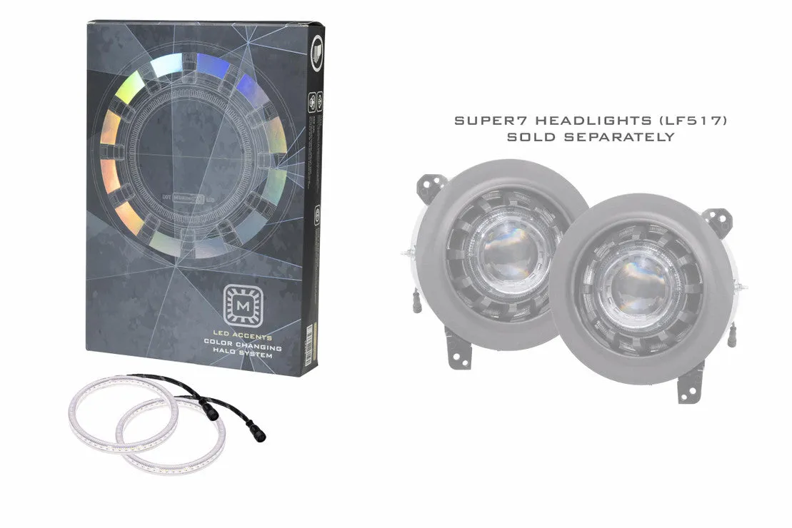 Morimoto Super7 RGBW Halo System:  Jeep JL / JT
