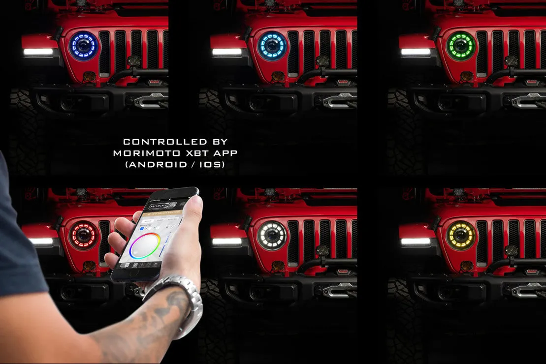 Morimoto Super7 RGBW Halo System:  Jeep JL / JT