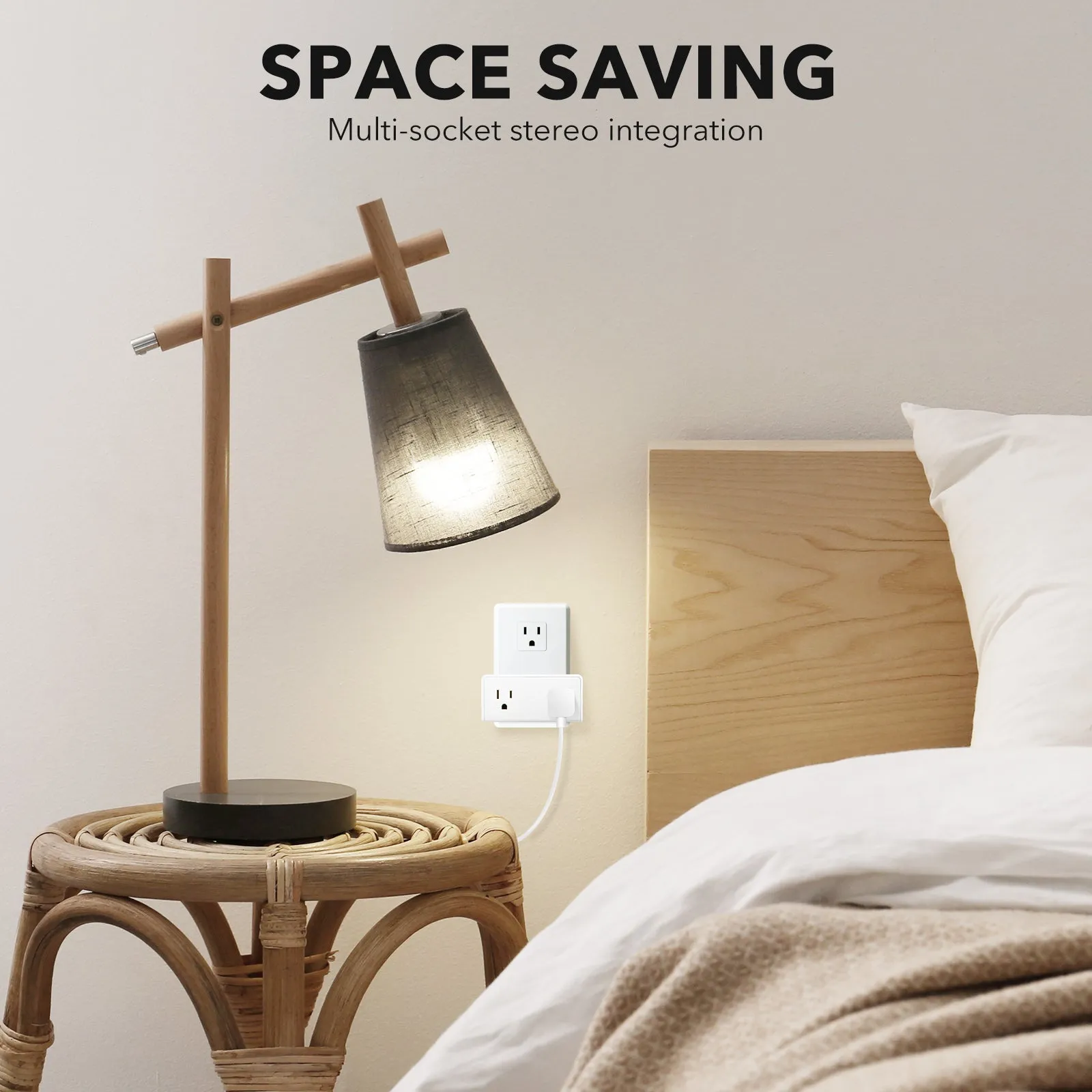Multi Plug Outlet Extender with 2 USB A 1 USB C(5V,2.4A) Plug BN-LINK