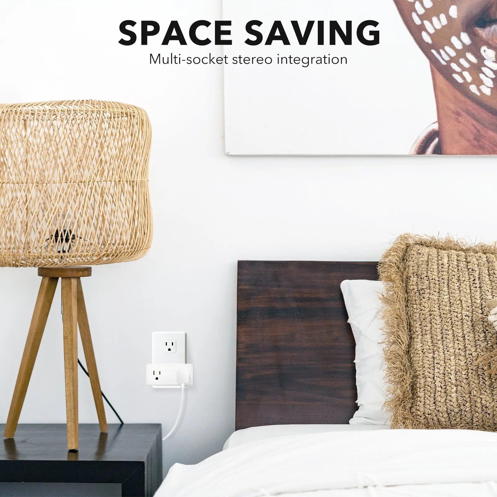 Multi Plug Outlet Extender with 2 USB A 1 USB C(5V,2.4A) Plug BN-LINK