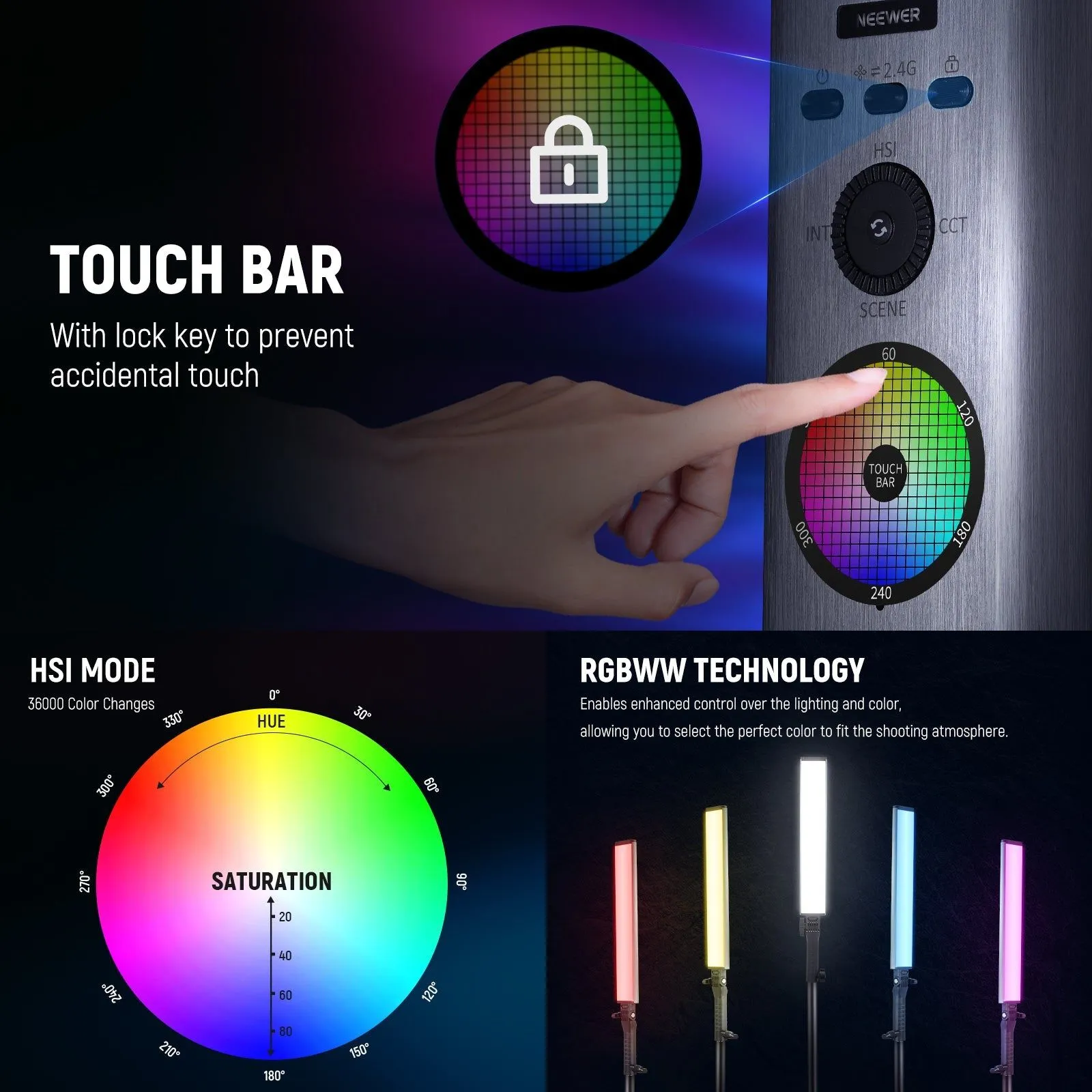 Neewer BH30S RGB LED Tube Light