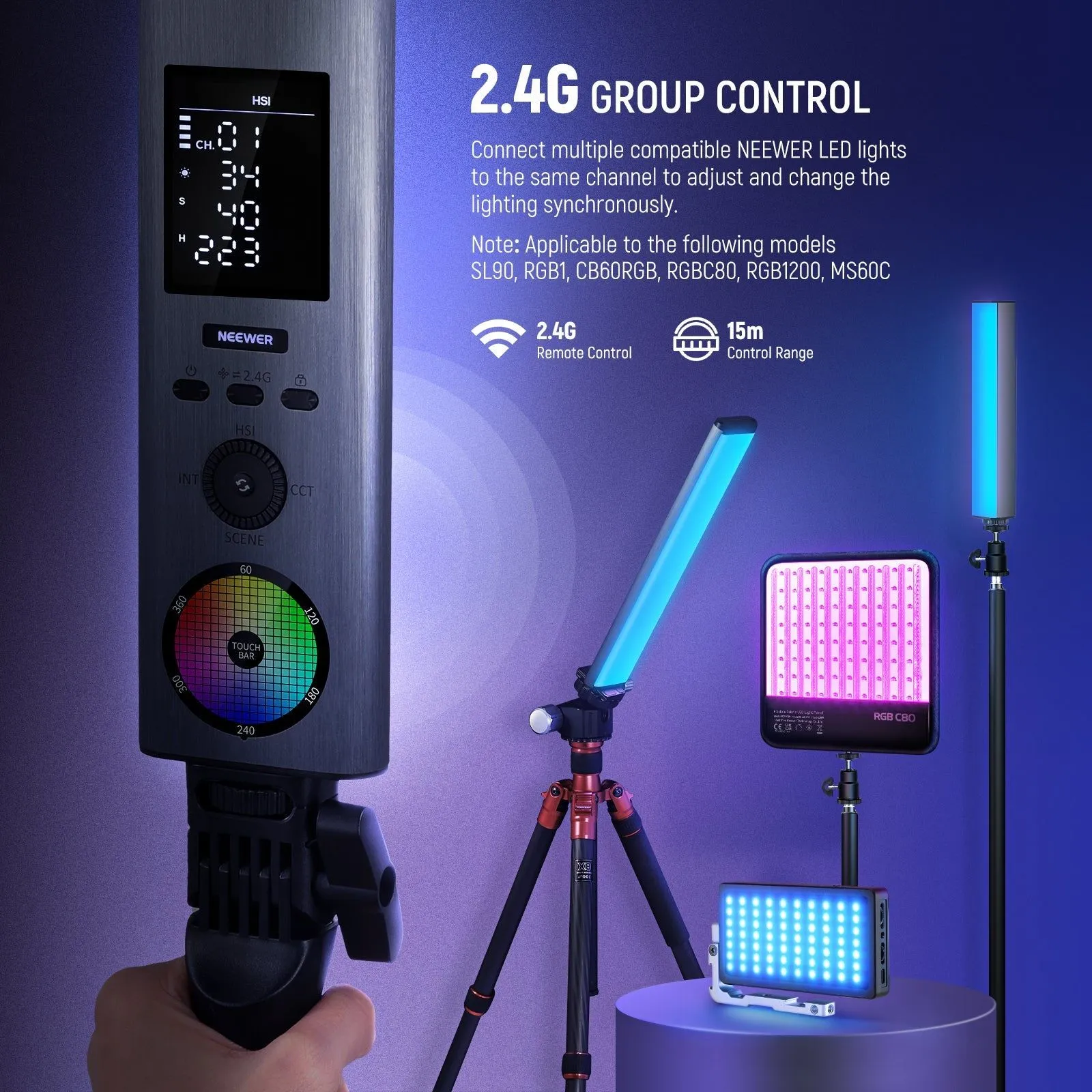 Neewer BH30S RGB LED Tube Light