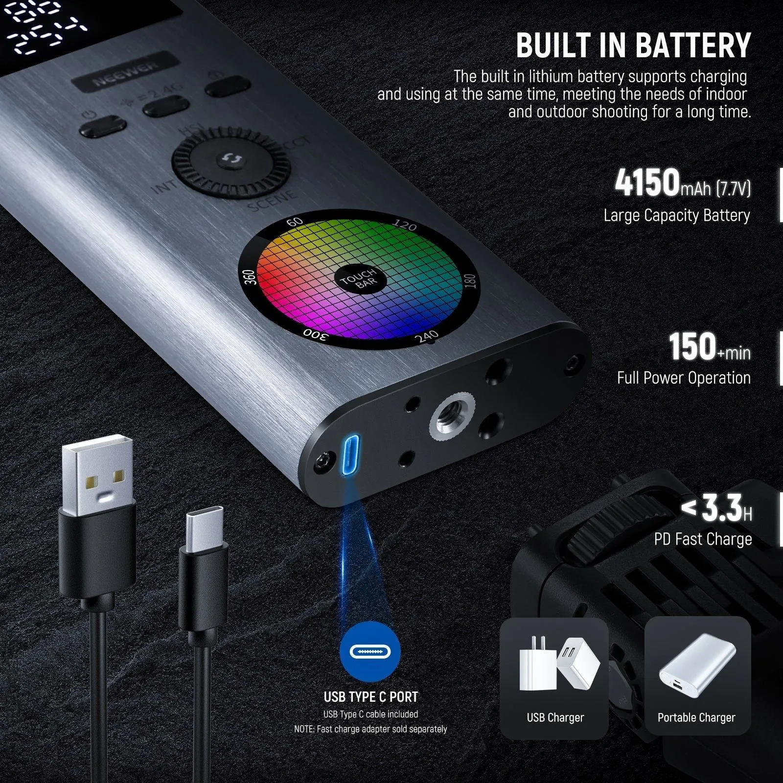 Neewer BH30S RGB LED Tube Light