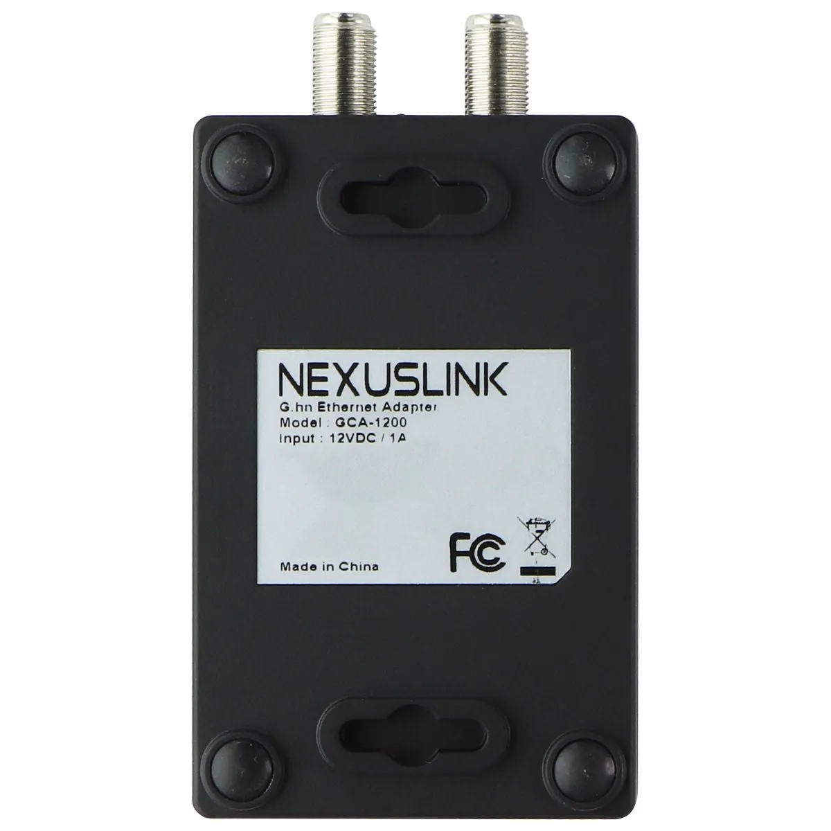Nexuslink Ethernet Over Coax Adapter (1200 Mbps) Single Unit - Black (GCA-1200)