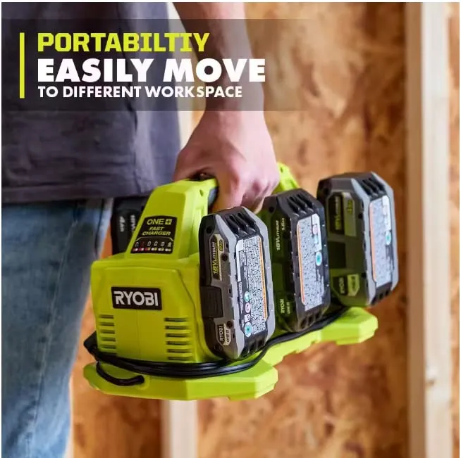 Open Box -  RYOBI ONE  18V 6-Port Fast Charger