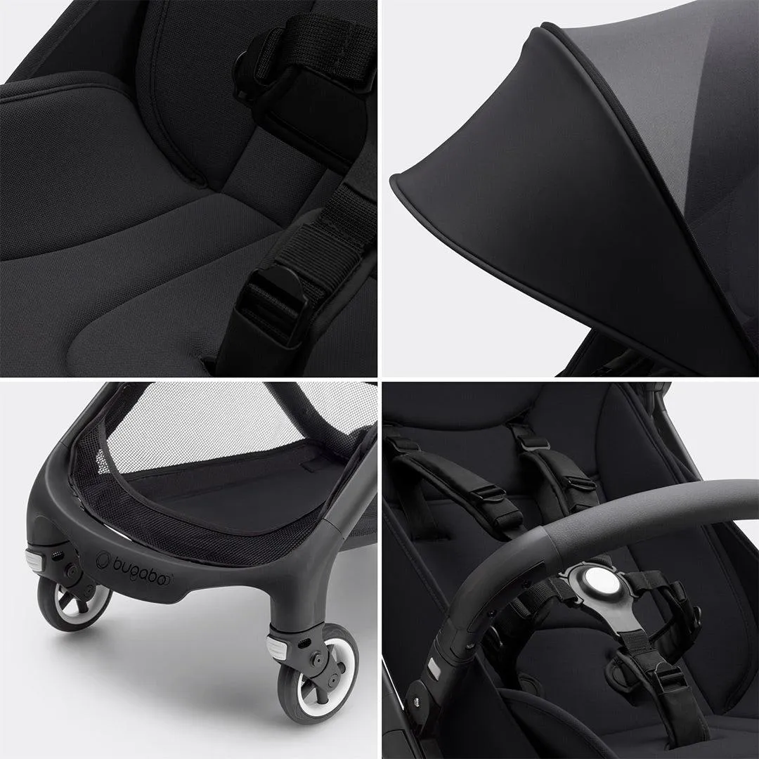 Outlet - Bugaboo Butterfly Travel Pushchair - Black/Midnight Black