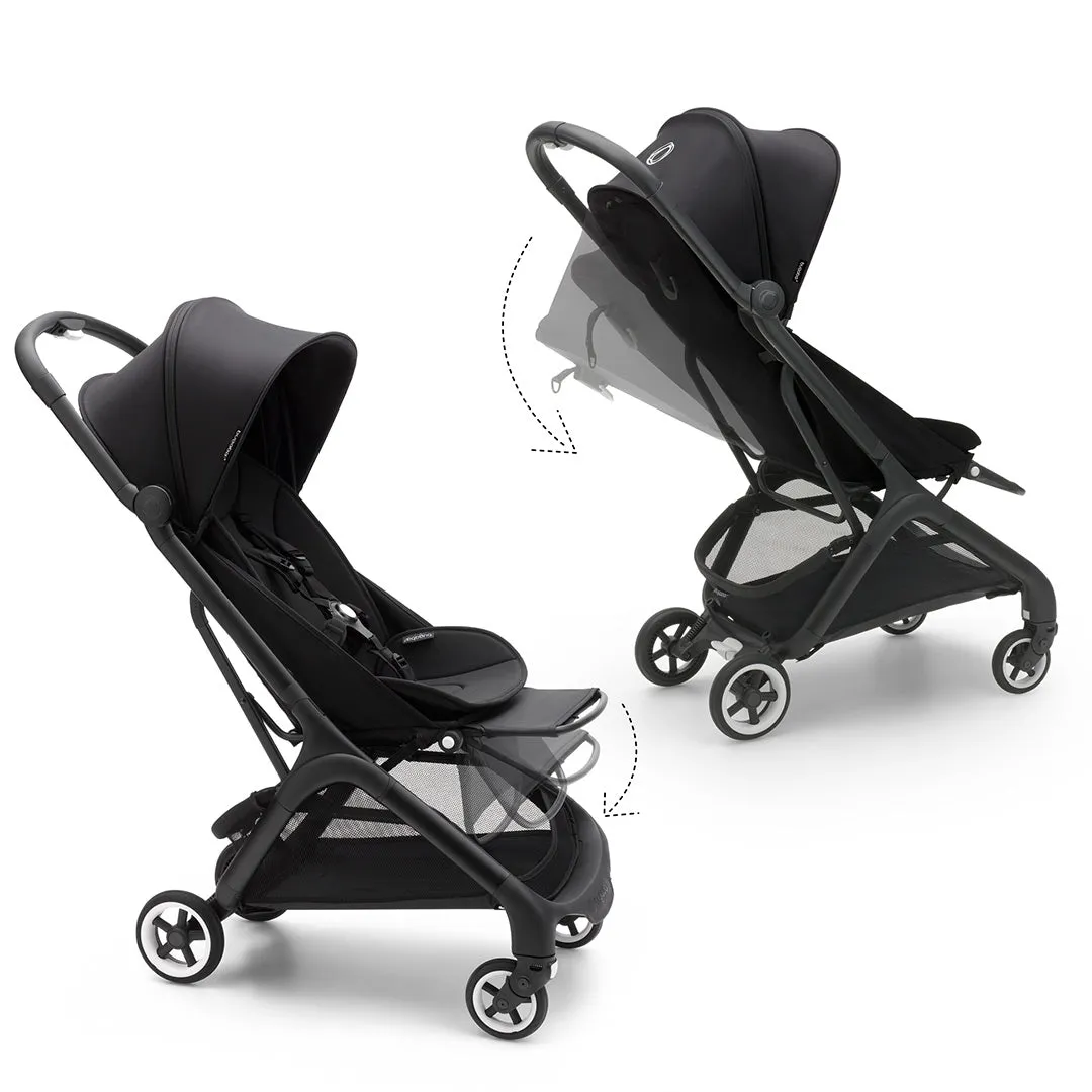 Outlet - Bugaboo Butterfly Travel Pushchair - Black/Midnight Black