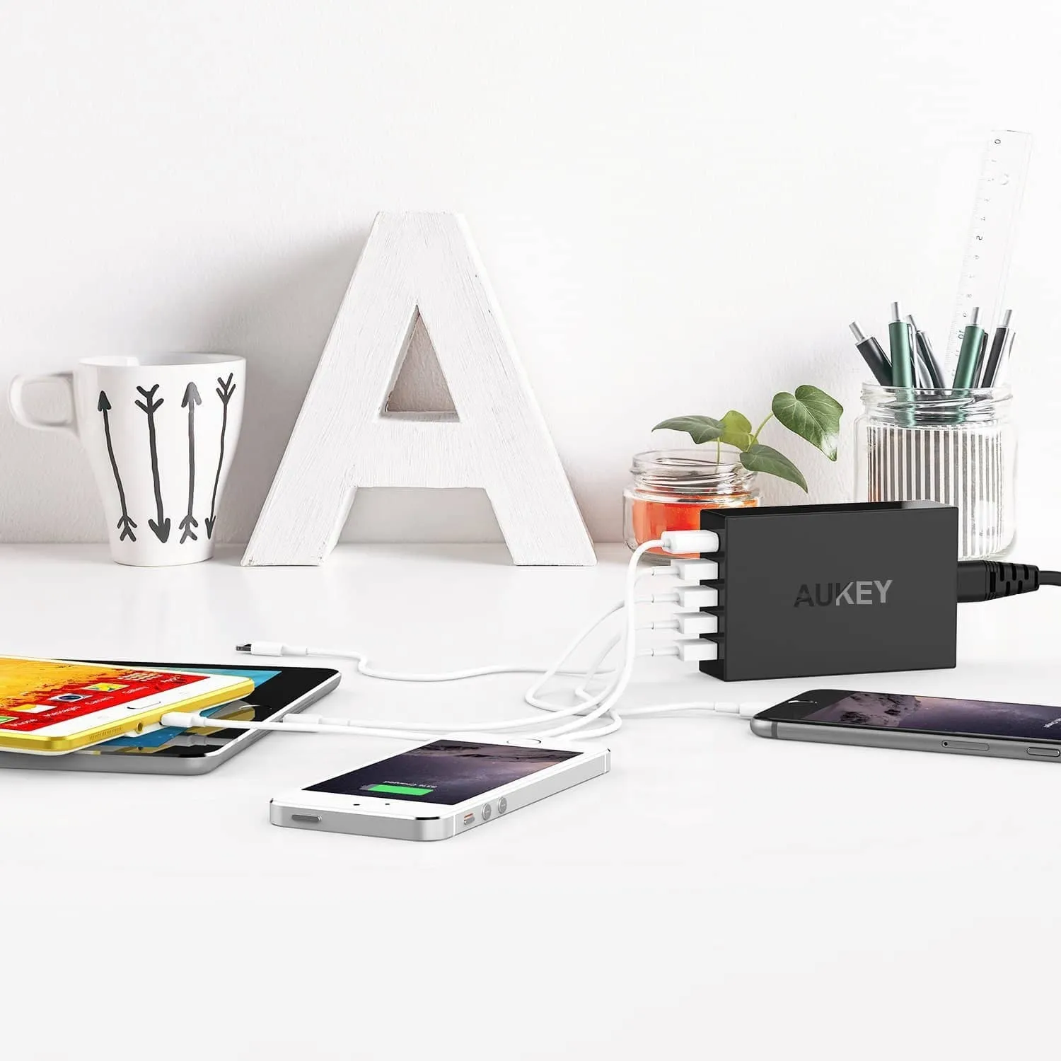 PA-T15 54W 5 USB port Qualcomm Quick Charge 3.0 Desktop Charger