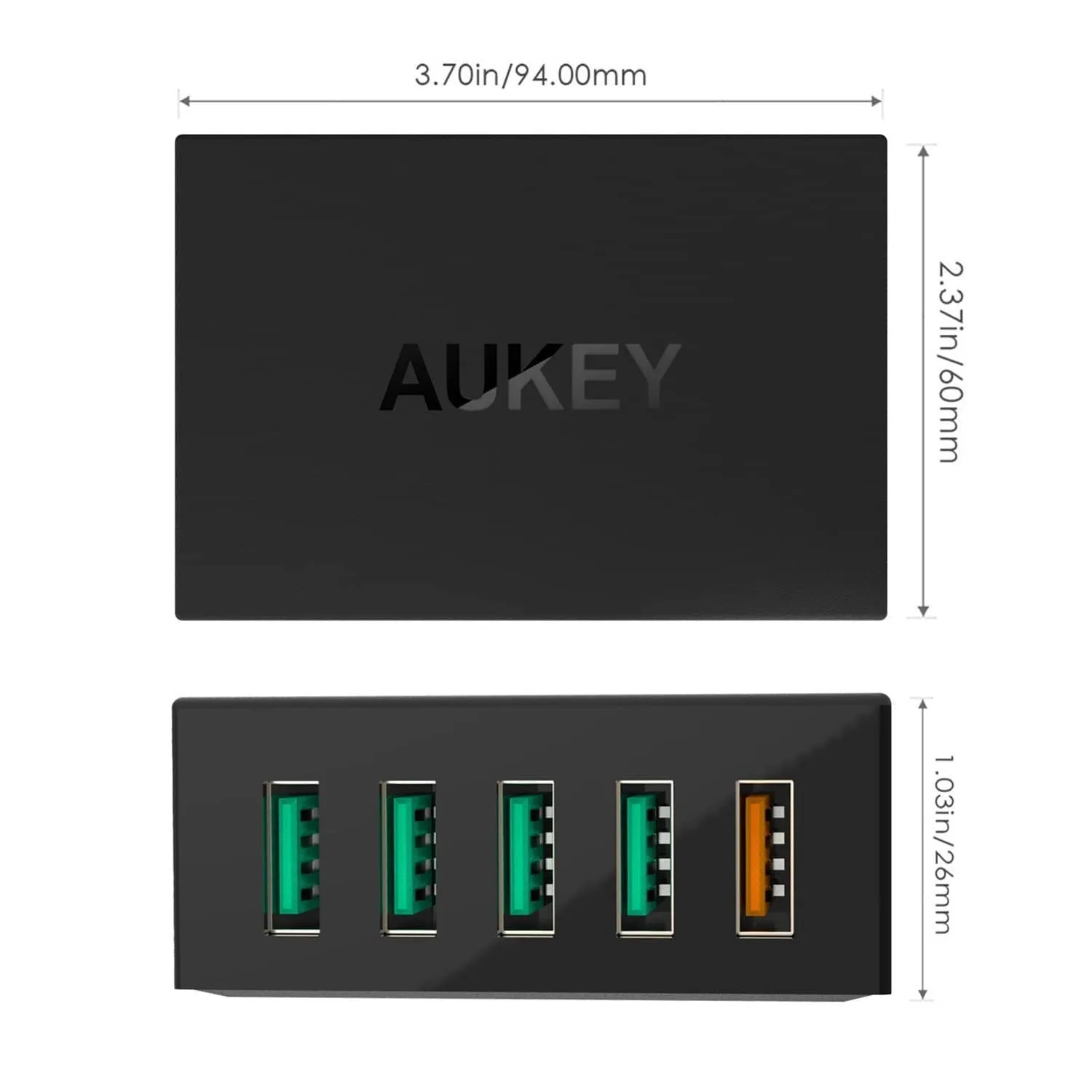 PA-T15 54W 5 USB port Qualcomm Quick Charge 3.0 Desktop Charger