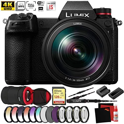 Panasonic Lumix DC-S1 Mirrorless Digital Camera with 24-105mm Lens NEW - Pro Photographer Bundle