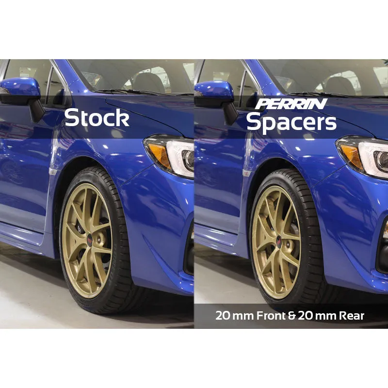 Perrin 5x114 20mm Black Hub-Centric Wheel Spacers (Pair)