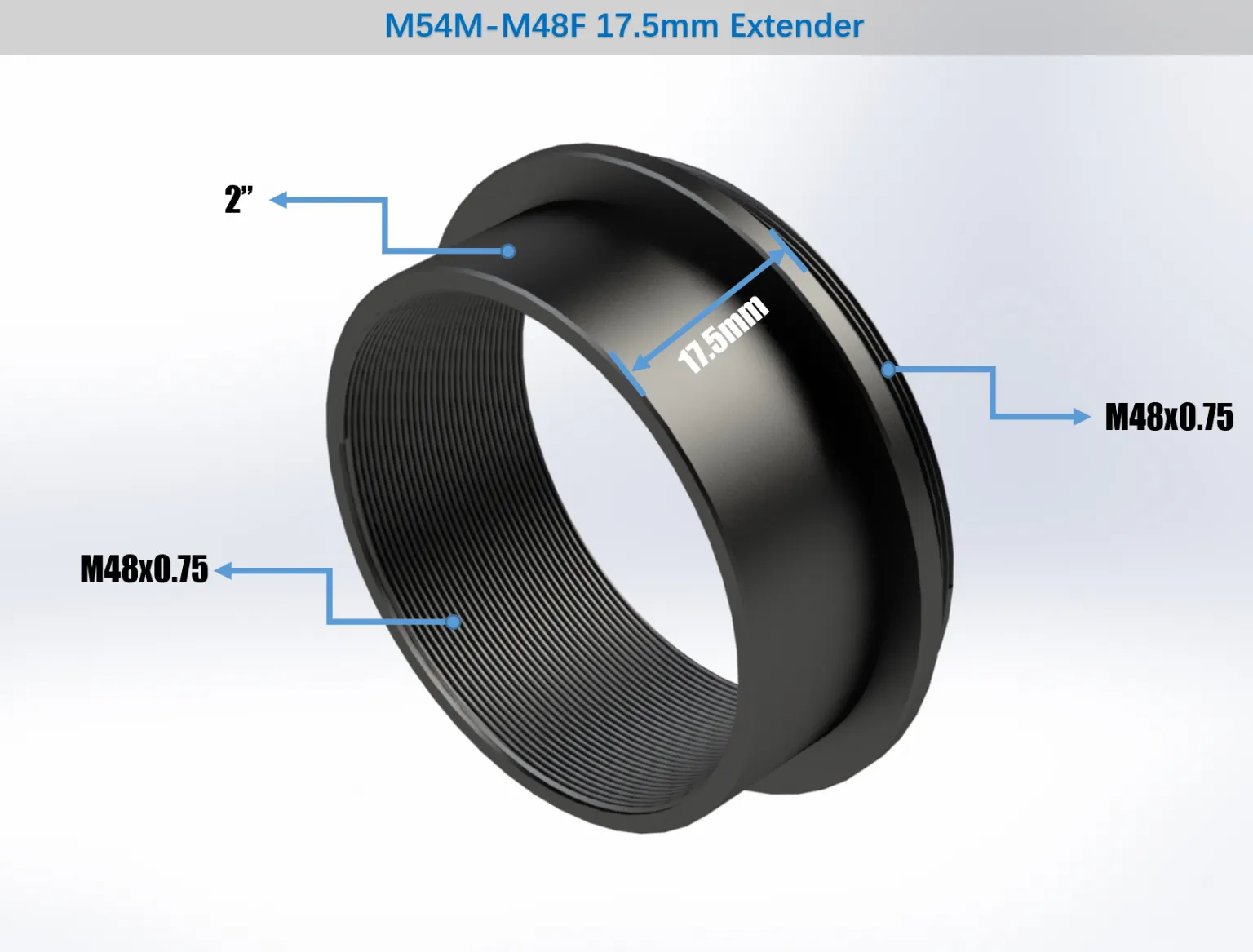 Player One Astronomy M48F-M54M 17.5MM Adapter