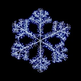 Premier Silver Starburst Snowflake with White LED's & Timer