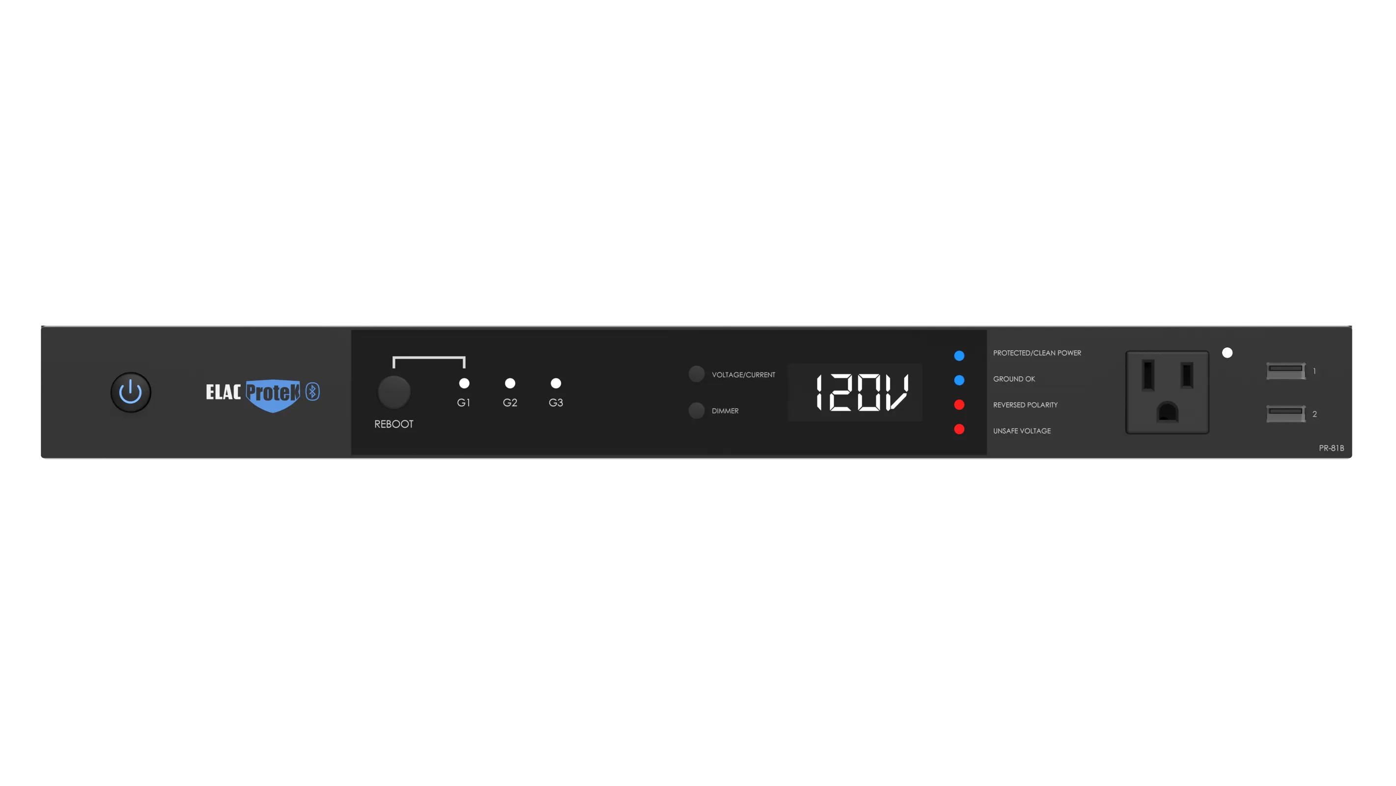 "B" Stock ELAC Protek PR-81B-B 9 Outlet Component Smart Surge Protector with Bluetooth LE