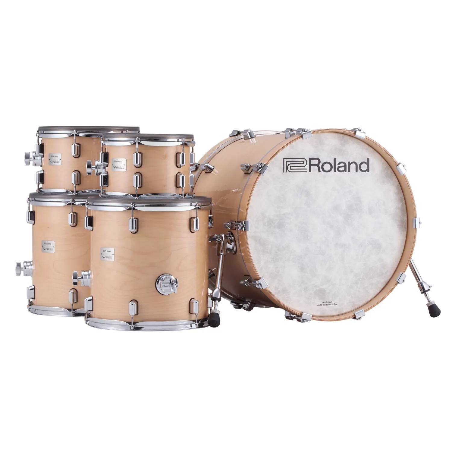 Roland VAD716 V-Drums Acoustic Design 716 Drum Set Gloss Natural