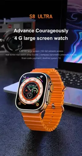 S8 Ultra 4G SIM Card Android Smartwatch