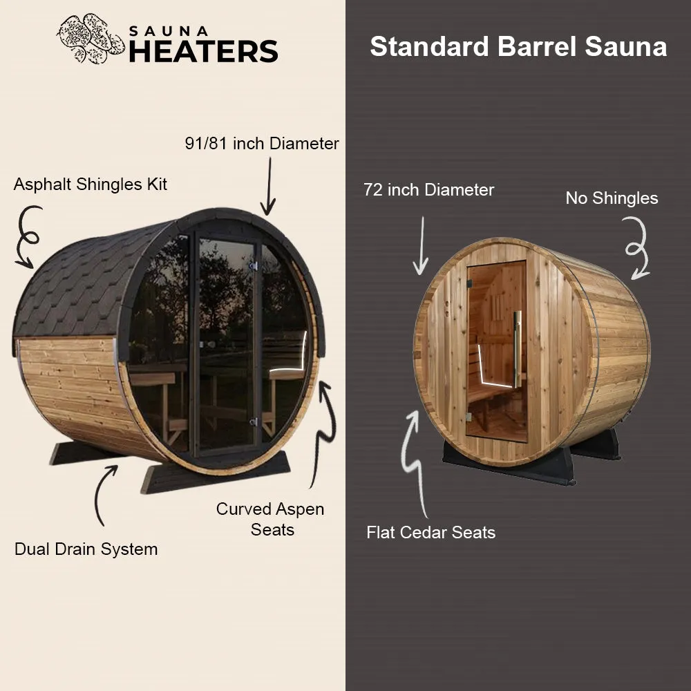 SaunaLife Model E8W Sauna Barrel-Window