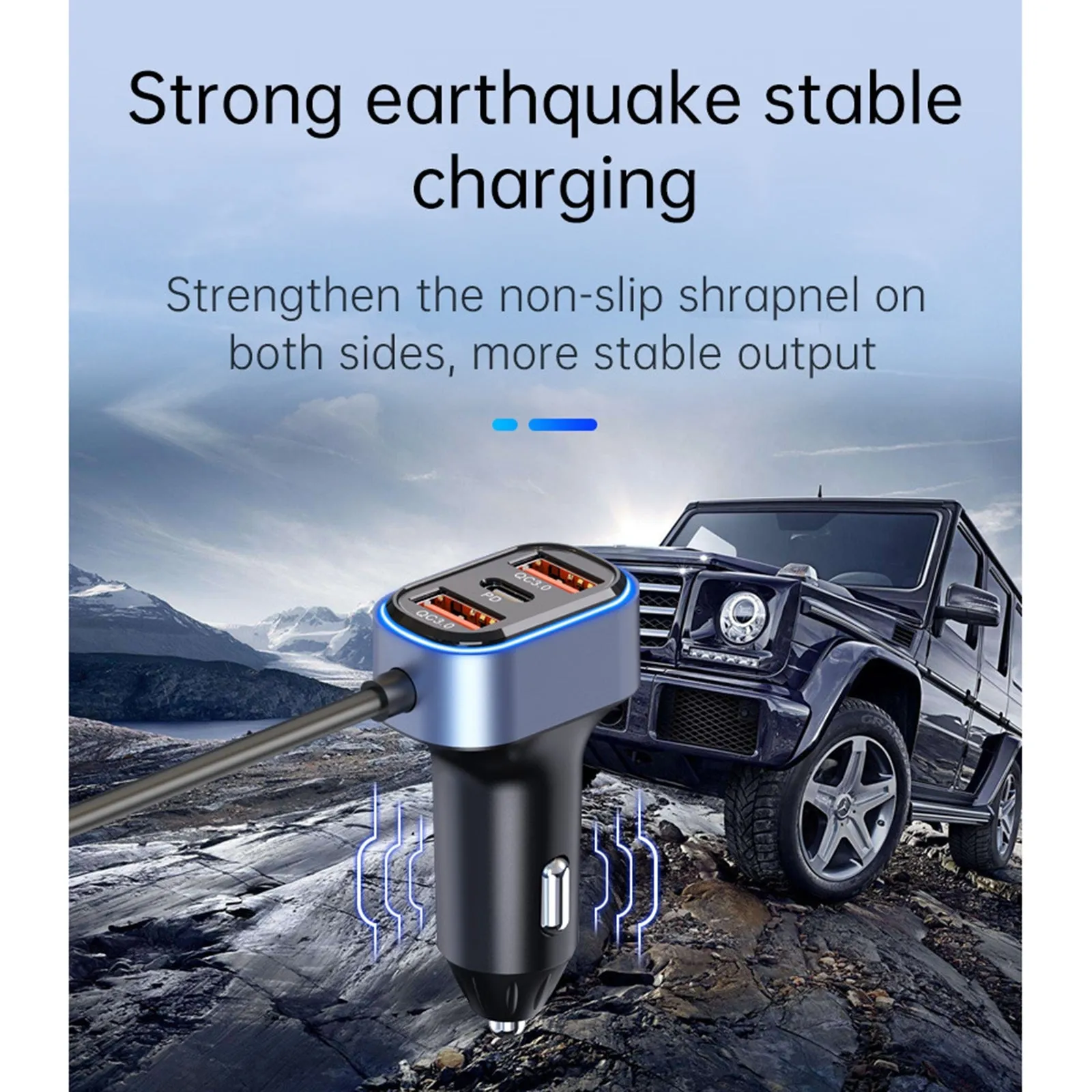 Sc05 Car Charger 65.5w High-power Pd/qc3.0 Fast Charging Voltage
