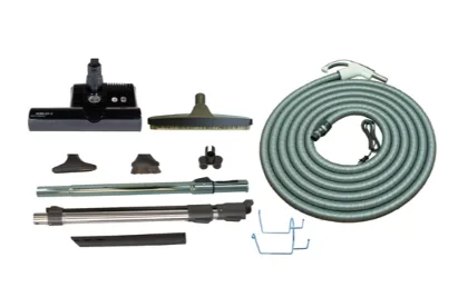 SEBO Deluxe Central Vacuum Kit with Black ET-2 15" Power Head (30Ft-35Ft)
