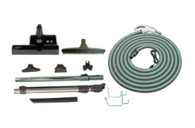SEBO Deluxe Central Vacuum Kit with Black ET-2 15" Power Head (30Ft-35Ft)