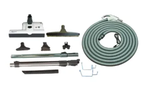SEBO Deluxe Central Vacuum Kit with White ET-2 15" Power Head (30Ft-35Ft)