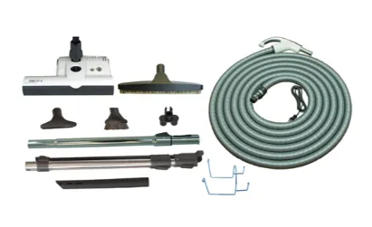 SEBO Deluxe Central Vacuum Kit with White ET-2 15" Power Head (30Ft-35Ft)