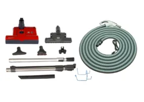 SEBO Premium Central Vacuum Kit with Red ET-1 12″ Power Head (30Ft-35Ft)