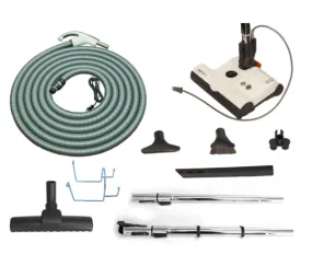 SEBO Standard Central Vacuum Kit with White ET-1F2 12″ Power Head (30Ft-35Ft)