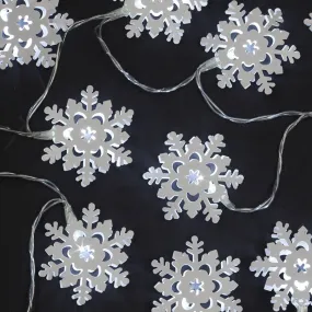 Snowtime 10 White Iron Snowflake Lights