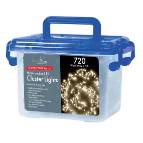 Snowtime Cluster Chaser Lights - Warm White