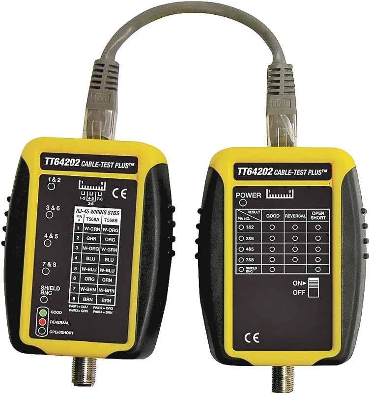 Sperry Instruments Cable-Test Series TT64202 Cable Tester, Black/Yellow :CD 1: QUANTITY: 1