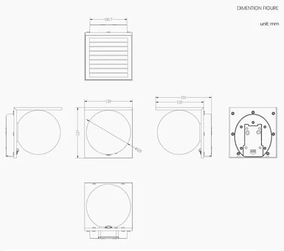 Spherical Wall Light With PIR #6980