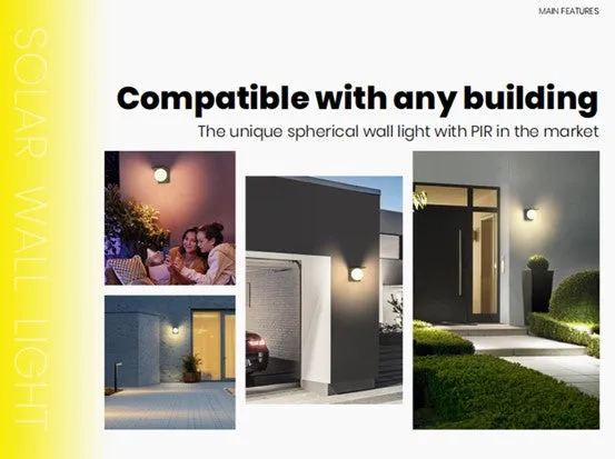 Spherical Wall Light With PIR #6980