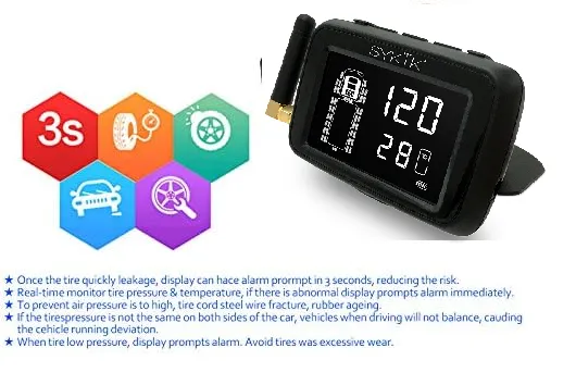 SYKIK SRTP901B TPMS for heavy duty RVs and trucks for up to 36 wheels