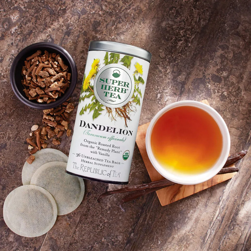 The Republic of Tea Super Herb Dandelion Tea Tin 36 Ct.