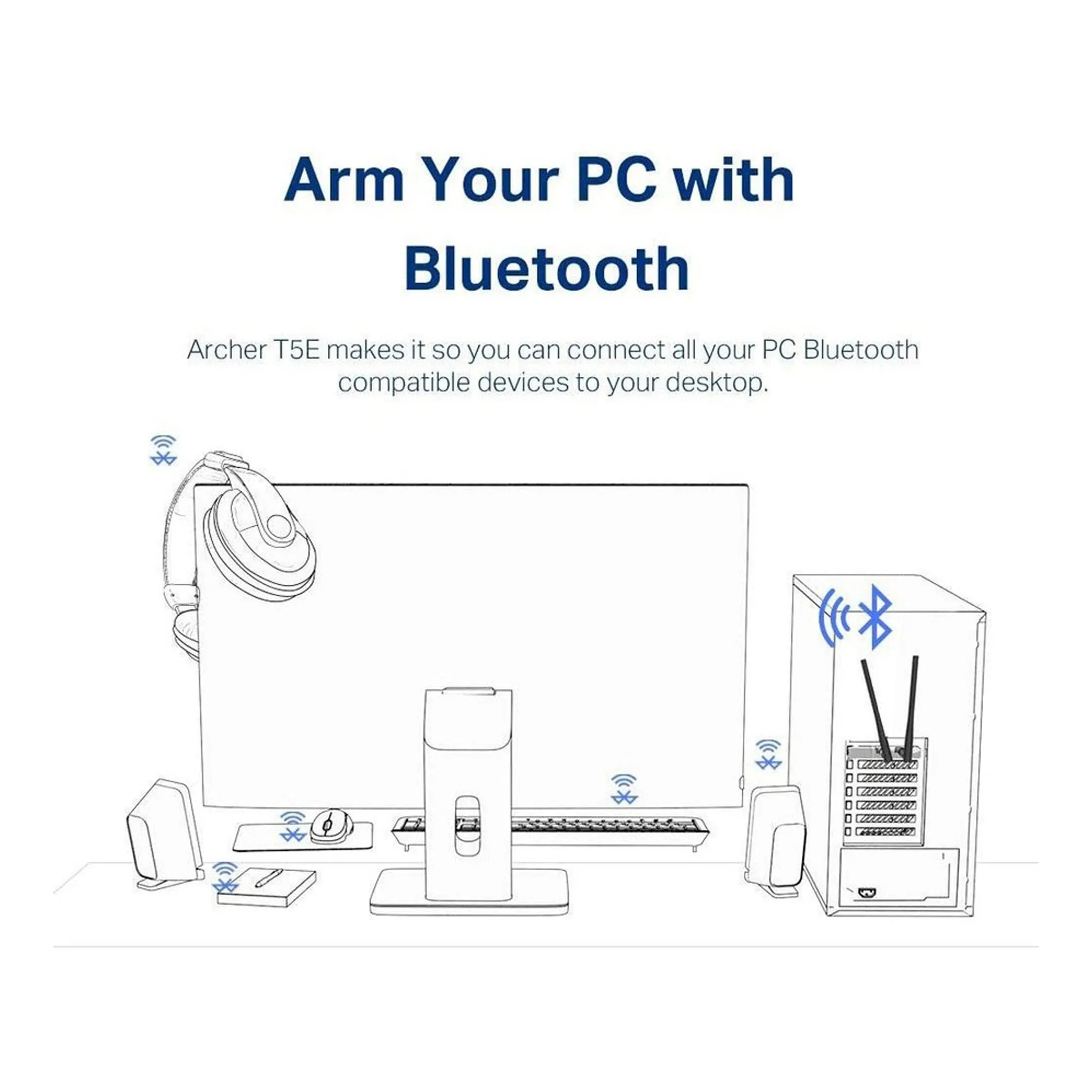 TP-Link ARCHER T5E AC1200 Dual-Band WiFi Bluetooth 4.2 PCIe Adapter Network Card