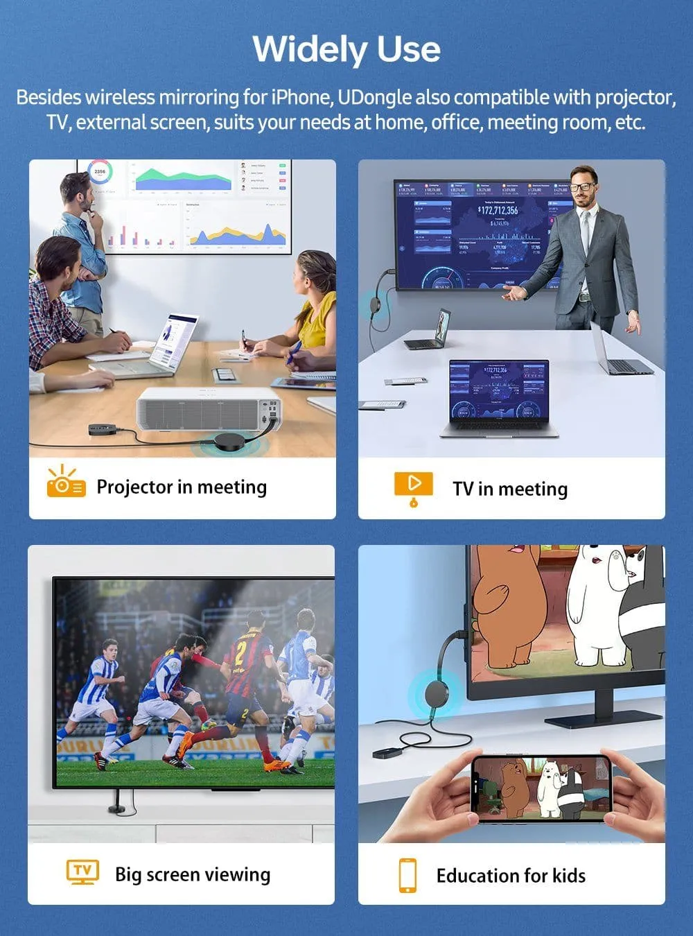 UAdapter - Miracast iPhone, Android, Universal Dongle | UPERFECT
