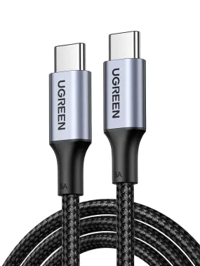 UGREEN 3M USB C to USB C Cable 100W Fast Charge USB C 2.0 5A PD Nylon Braided Compatible for MacBook Pro 2021 iPad Pro Samsung Galaxy S21 S20 Note 20 Dell XPS Pixel (90120)
