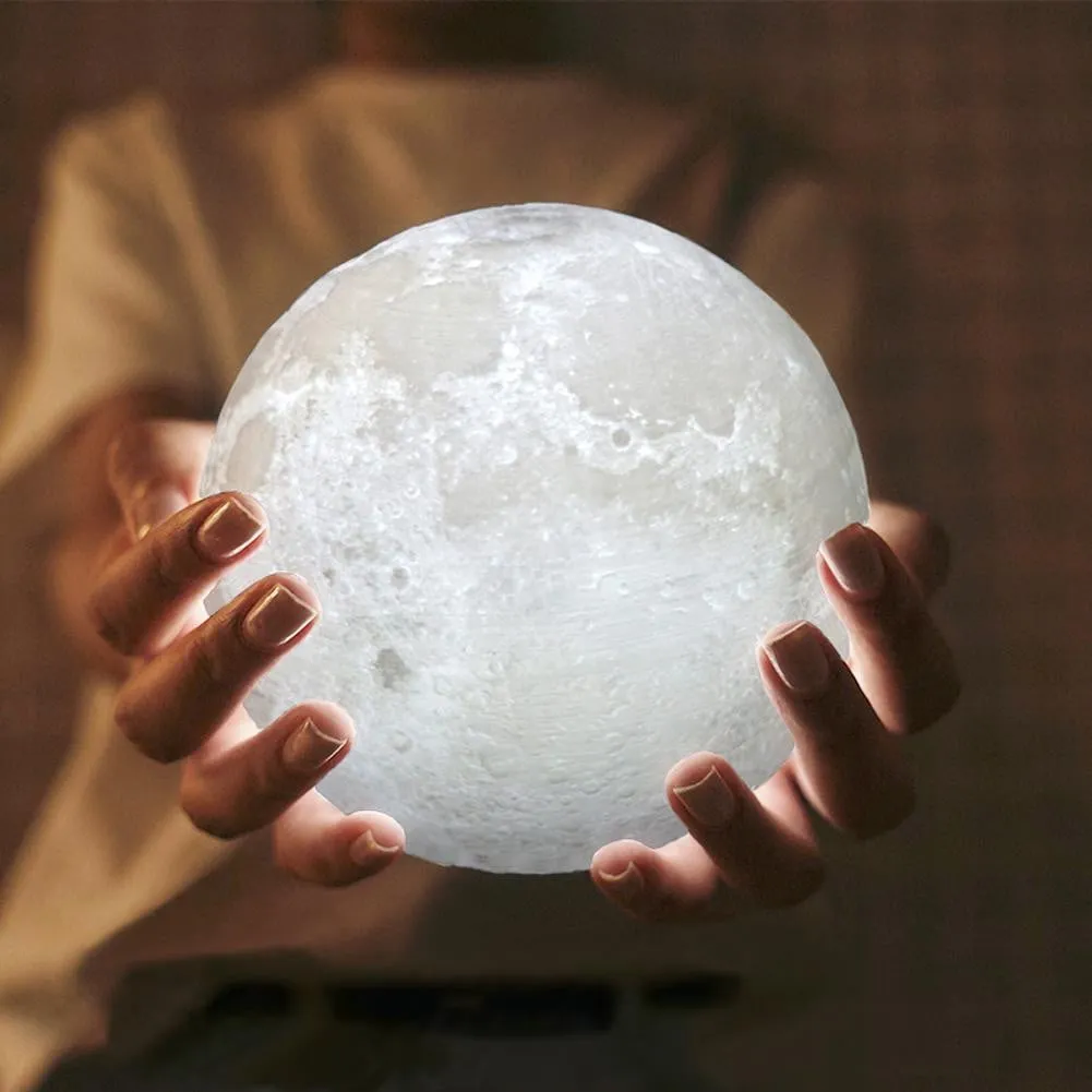 USB charging LED 3D Moon nightlight lamp