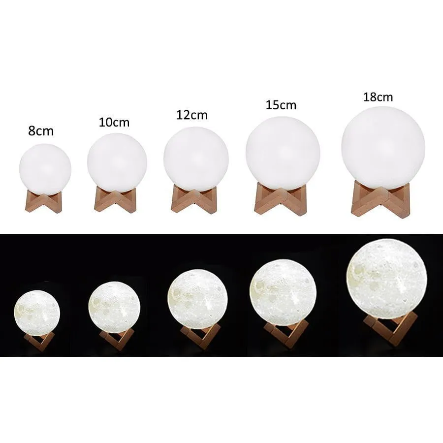 USB charging LED 3D Moon nightlight lamp