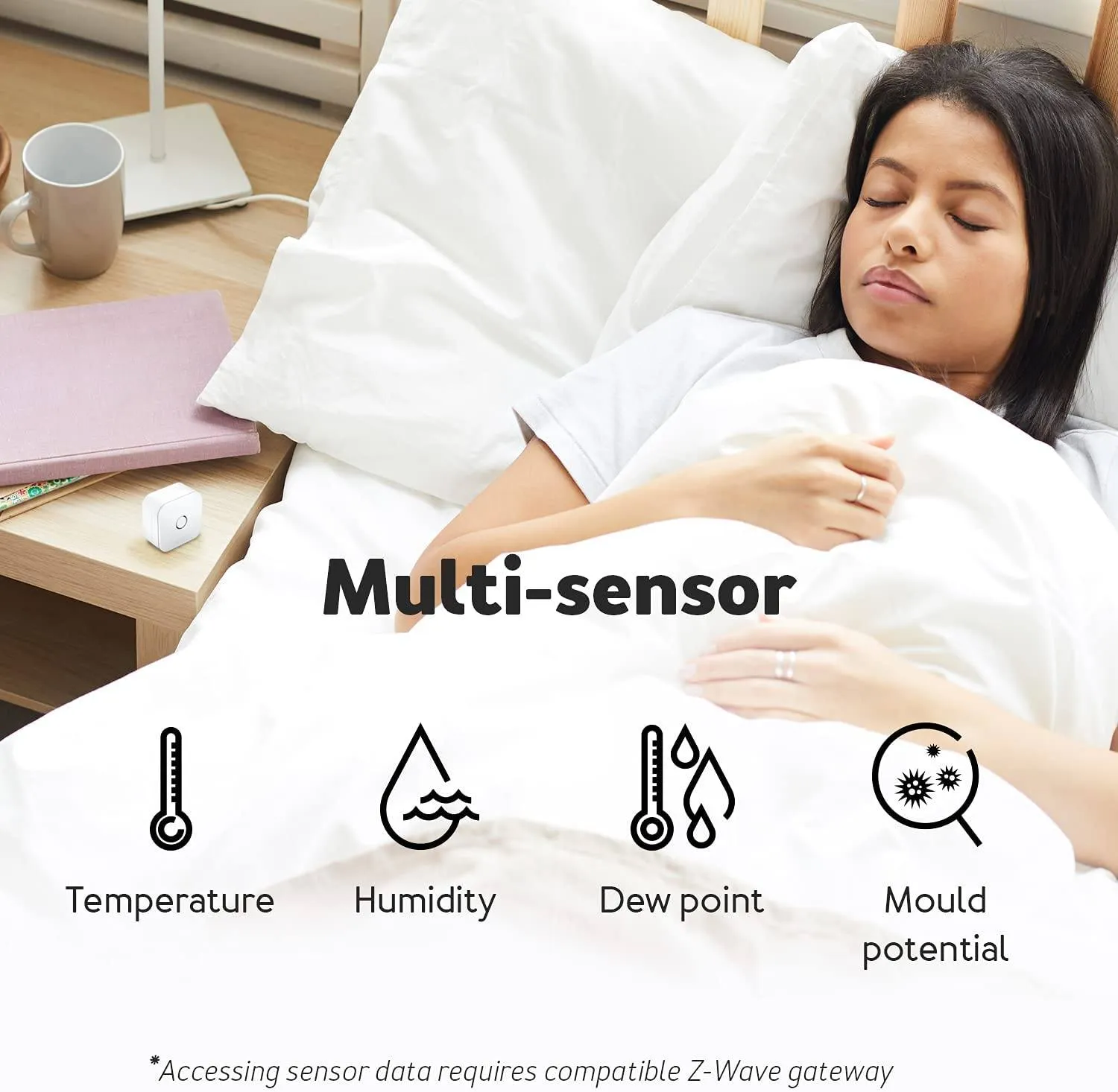 (USED/OPEN-BOX) Aeotec ZWA039 aerQ Temperature & Humidity Sensor (Z-Wave Plus)
