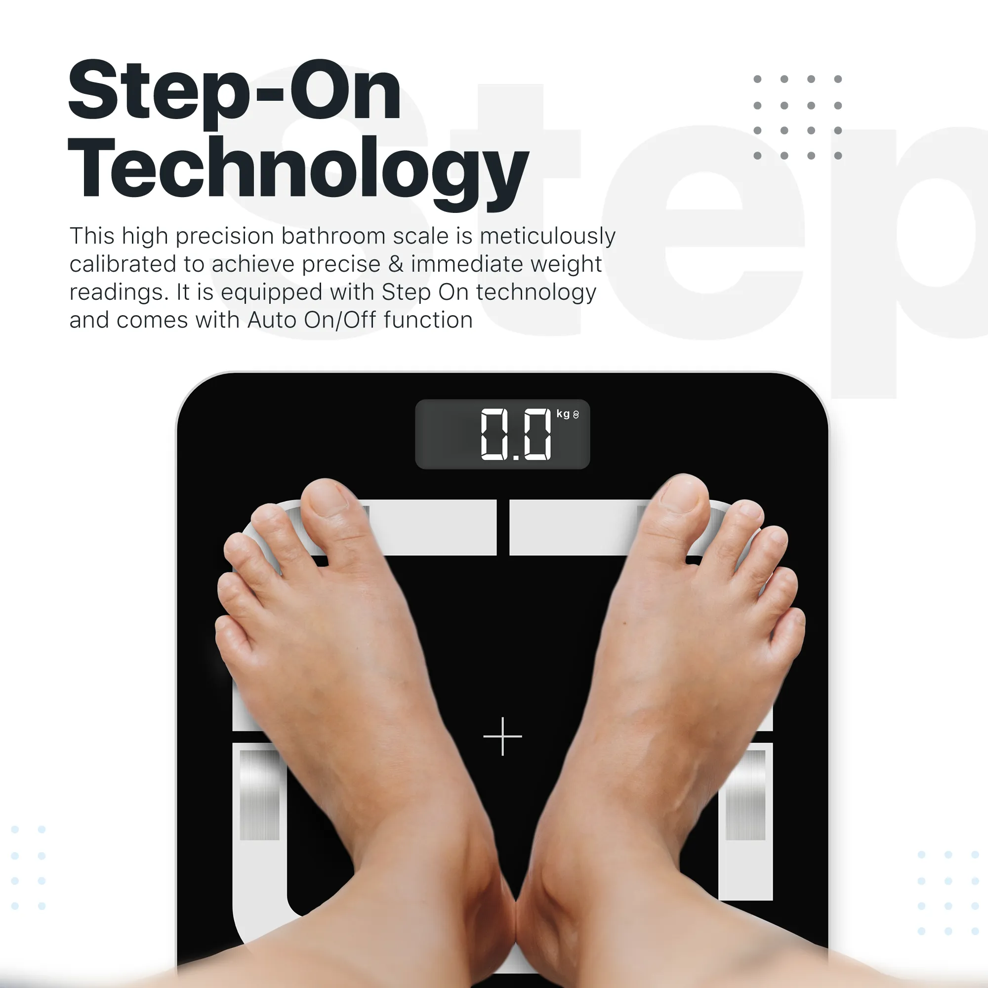 Vandelay Sleek Smart Digital Bluetooth BMI Electronic Weighing Scale ( Black )