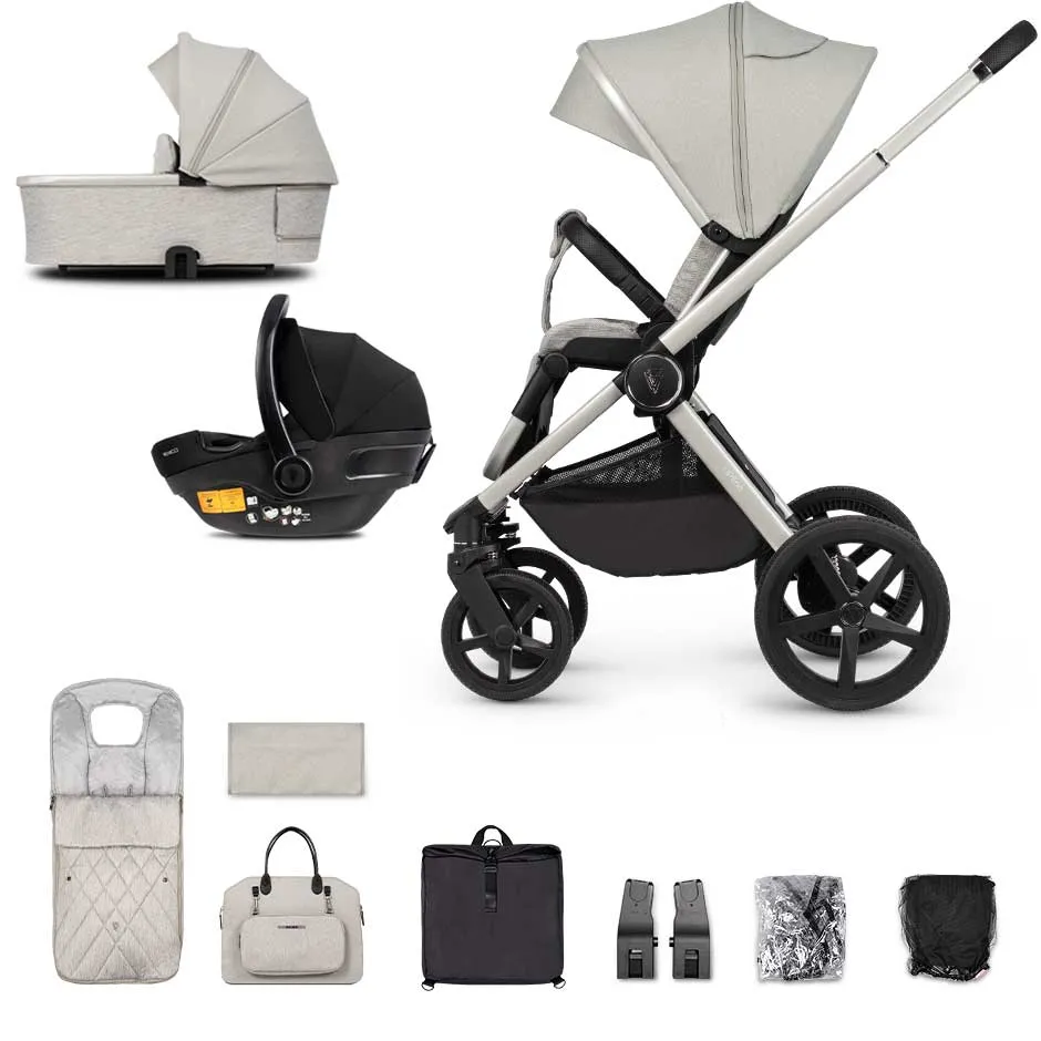 Venicci Tinum Upline Complete Travel System Bundle in Moonstone