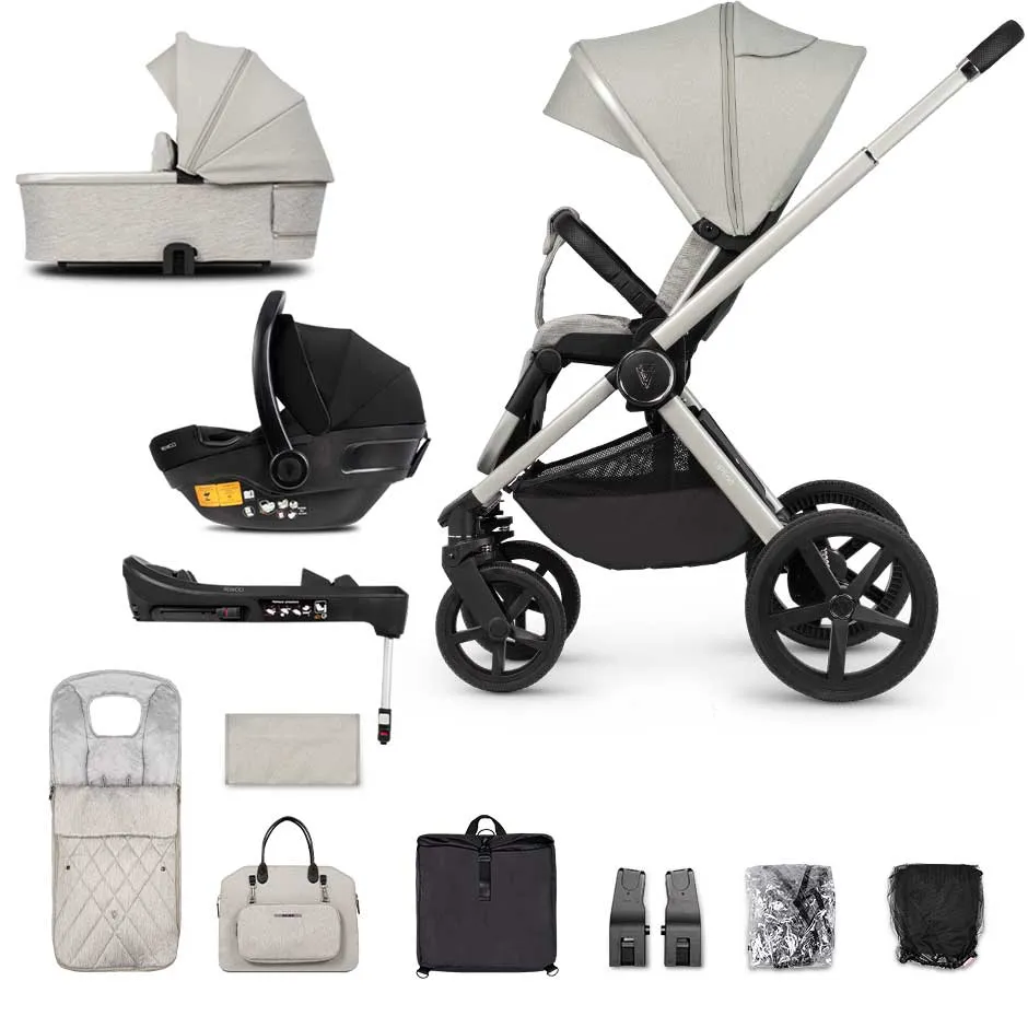 Venicci Tinum Upline Complete Travel System Bundle in Moonstone