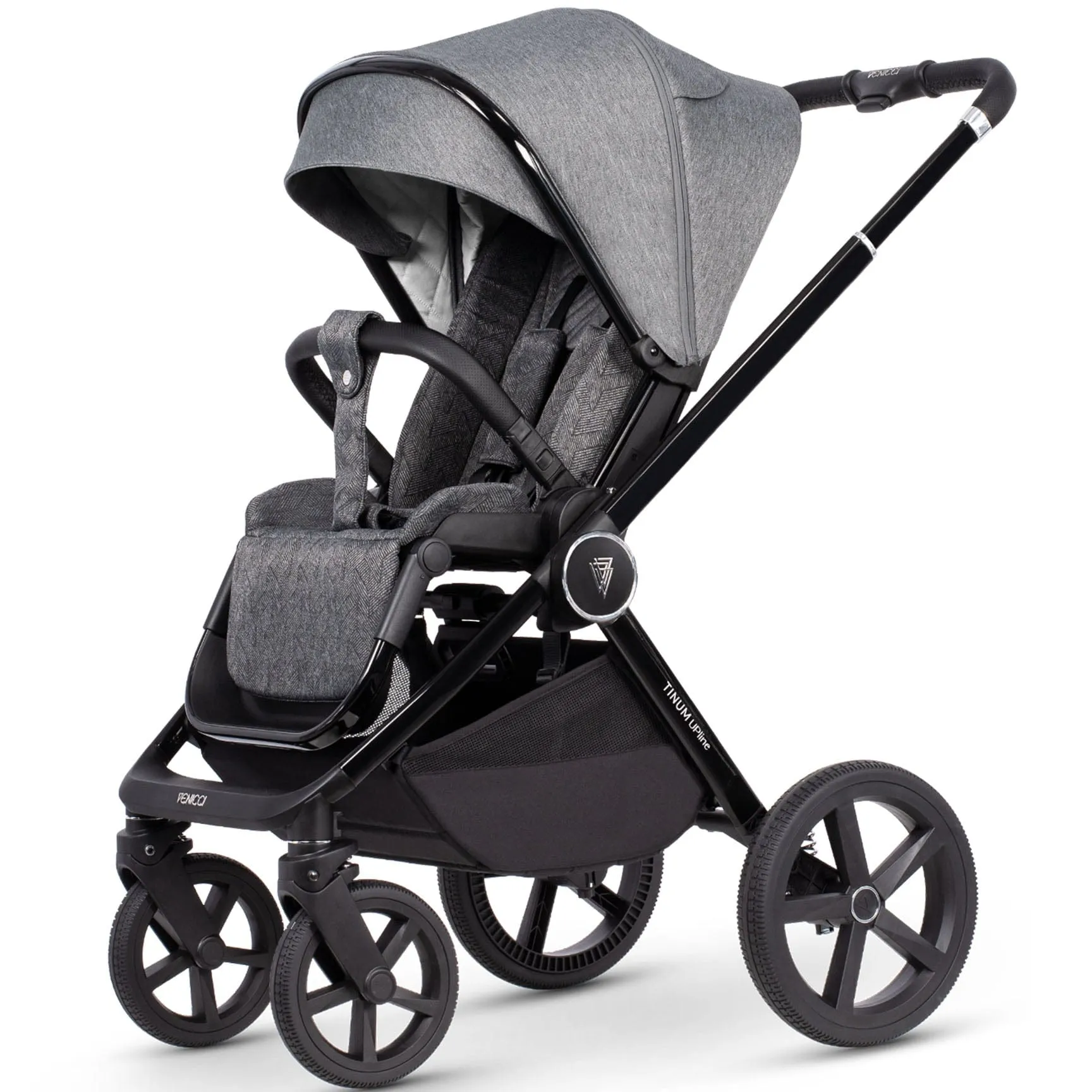 Venicci Tinum Upline Complete Travel System Bundle in Slate Grey