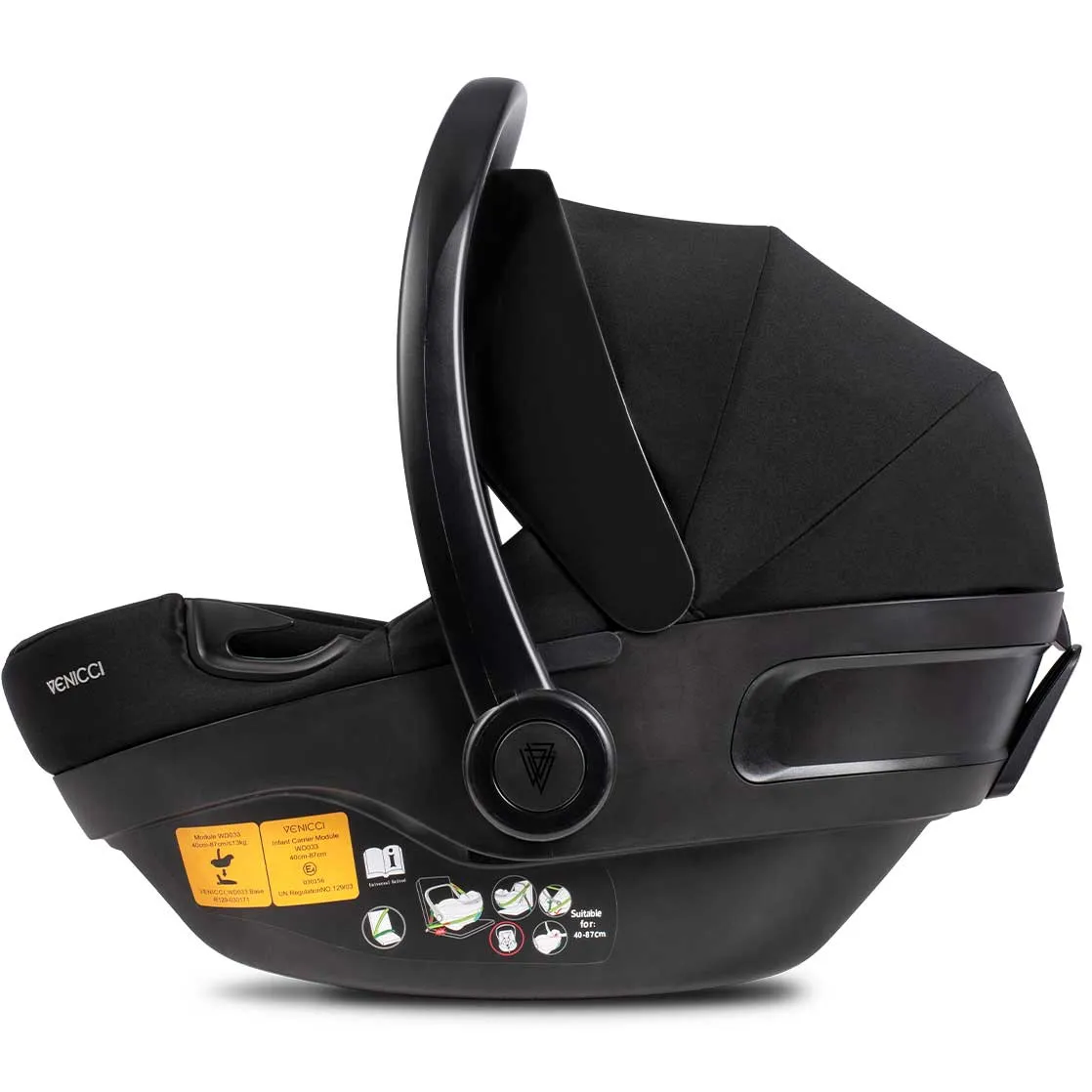Venicci Tinum Upline Complete Travel System Bundle in Slate Grey