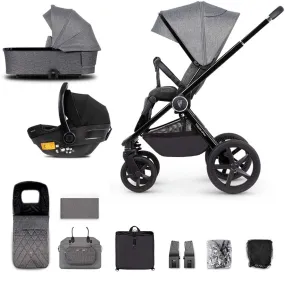 Venicci Tinum Upline Complete Travel System Bundle in Slate Grey