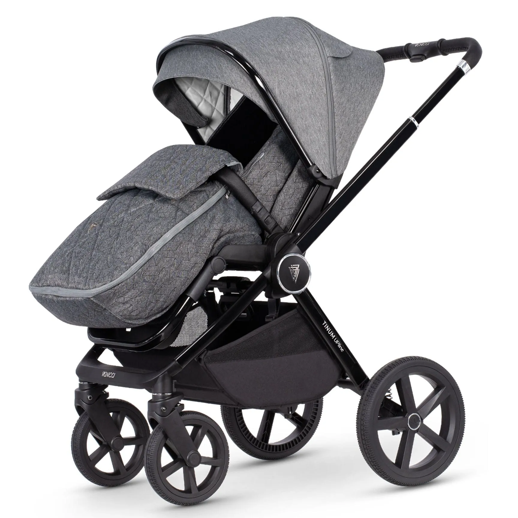 Venicci Tinum Upline Complete Travel System Bundle in Slate Grey